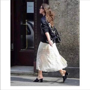 Nwt Zara Crochet Maxi Skirt